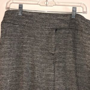Tweed pattern wide leg trousers